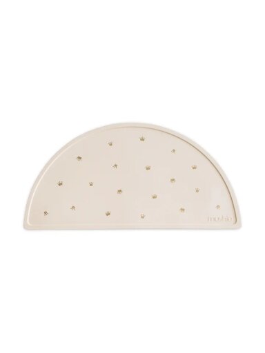 Silicone non-stick plate, Ivory, 6m+, Mushie  (Kopija)
