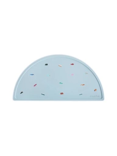 Silicone non-stick plate, Ivory, 6m+, Mushie  (Retro cars)