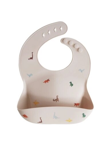 Silicone bib, Mushie (Dinosaurs)