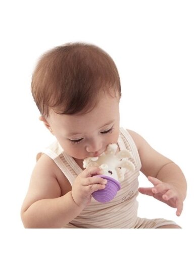 Ollie Octopus Silicone Teether, Pink, Mombella 2
