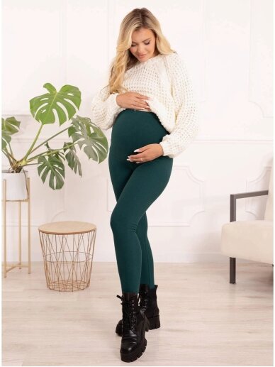 Warm maternity leggings, by ForMommy (green) Warm maternity leggings, by ForMommy (green)