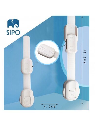 Uksekaitsed Sipo SBS-218, valge, 6 tk 1 Uksekaitsed Sipo SBS-218, valge, 6 tk 1