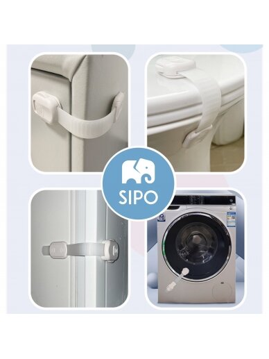 Uksekaitsed Sipo SBS-218, valge, 6 tk 4 Uksekaitsed Sipo SBS-218, valge, 6 tk 4