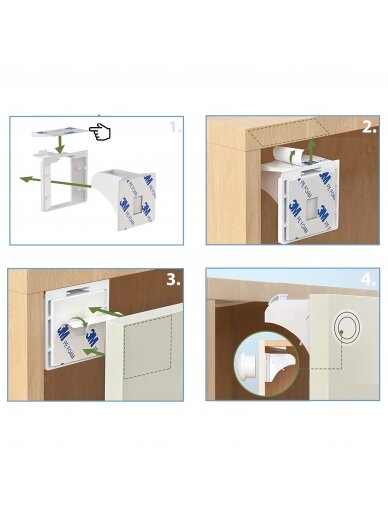 Sahtlite kaitse Sipo SBS-M4, valge, 4 tk 6 Sahtlite kaitse Sipo SBS-M4, valge, 4 tk 6