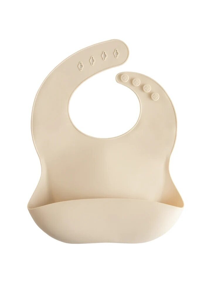 Silicone bib, Mushie (Sand) Silicone bib, Mushie (Sand)