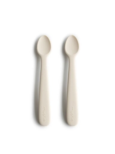 Silicone spoons. 2 pcs., Mushie (Ivory)