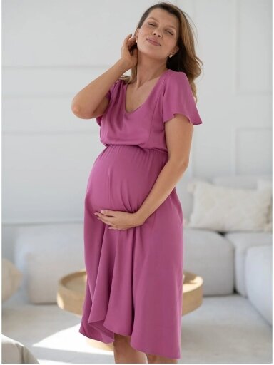 Maternity and nursing dress, Lovely, ForMommy (Purple)