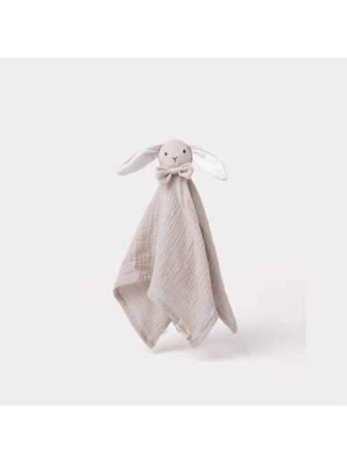 Teddykompaniet Muslin Comforter Rabbit, 40x40 cm, Beige