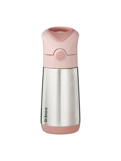Insulated Drink Bottle with Straw 350 ml, b.box, Blush Crush