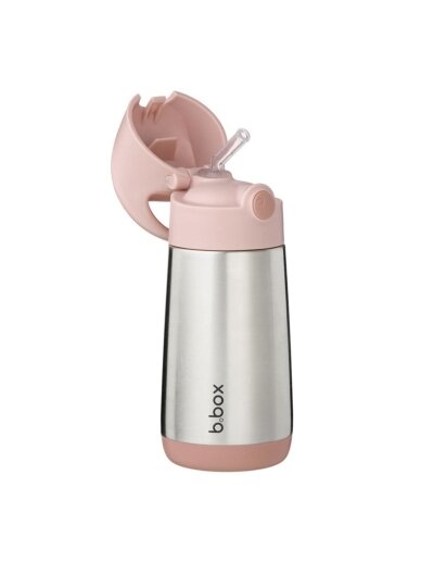 Insulated Drink Bottle with Straw 350 ml, b.box, Blush Crush 1 Insulated Drink Bottle with Straw 350 ml, b.box, Blush Crush 1