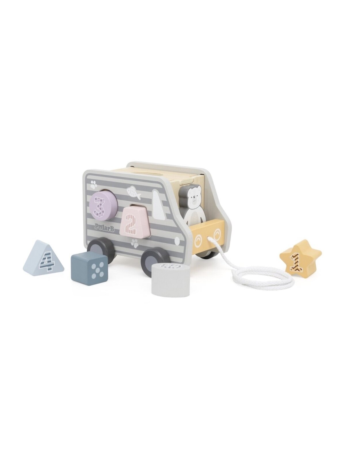 VIGA PolarB Wooden Pull-Along Shape Sorting Truck VIGA PolarB Wooden Pull-Along Shape Sorting Truck