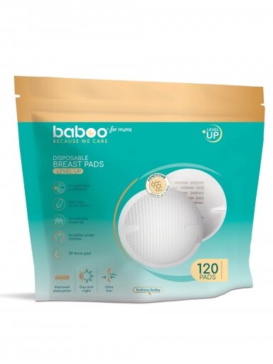 Disposable bra pads, 120 pcs, Baboo Disposable bra pads, 120 pcs, Baboo