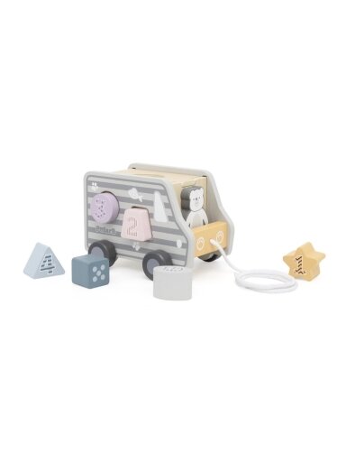VIGA PolarB Wooden Pull-Along Shape Sorting Truck