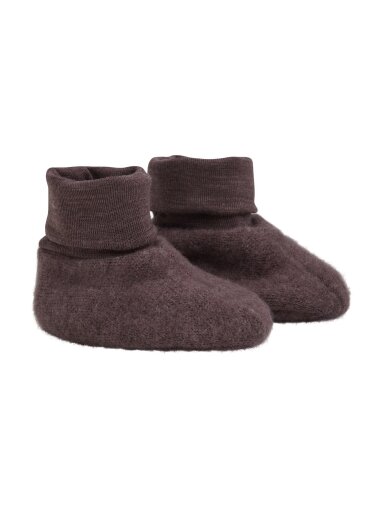 Woolen baby booties, Fixoni (Purple)