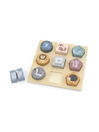 VIGA PolarB Wooden Shape Block Puzzle with Animals VIGA PolarB Wooden Shape Block Puzzle with Animals