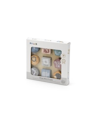 VIGA PolarB Wooden Shape Block Puzzle with Animals 3 VIGA PolarB Wooden Shape Block Puzzle with Animals 3