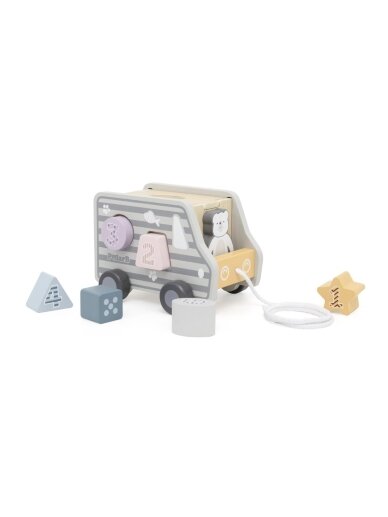 VIGA PolarB Wooden Pull-Along Shape Sorting Truck
