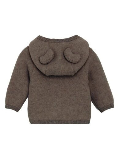 Wool Cardigan for Babies, Huttelihut (Brown Melange) 2