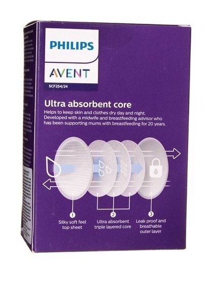 Disposable ULTRA comfort bra pads 24 pcs. Philips AVENT 4 Disposable ULTRA comfort bra pads 24 pcs. Philips AVENT 4