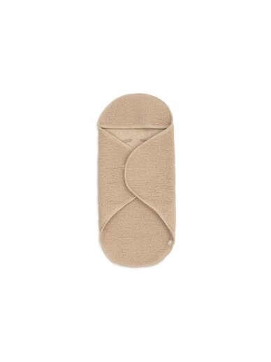 Wrap Blanket Sherpa, Merino Wool, 80x80 cm, Jollein, Natural 2