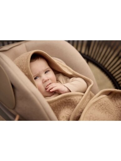 Wrap Blanket Sherpa, Merino Wool, 80x80 cm, Jollein, Natural 3 Wrap Blanket Sherpa, Merino Wool, 80x80 cm, Jollein, Natural 3