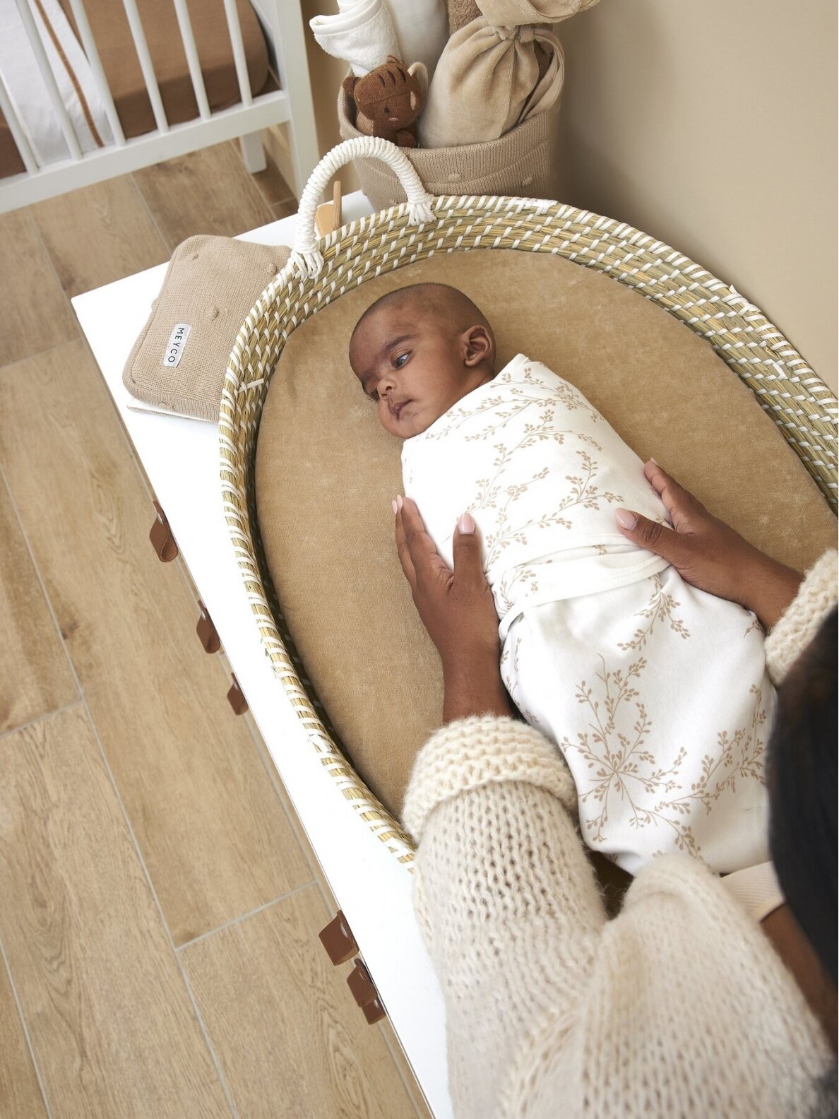 Baby Swaddle, 4-6 months by Meyco Baby (Branches sand) 1 Baby Swaddle, 4-6 months by Meyco Baby (Branches sand) 1
