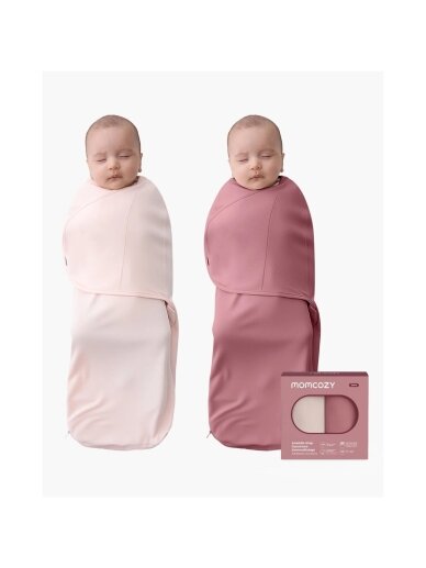 Baby swaddle wrap 0-3 months, 2 pcs, Momcozy (Bloom) 1 Baby swaddle wrap 0-3 months, 2 pcs, Momcozy (Bloom) 1