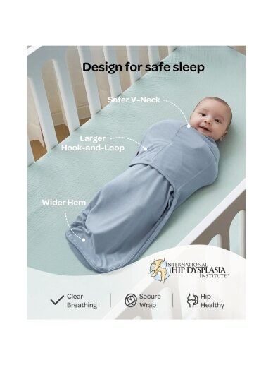 Baby swaddle wrap 0-3 months, 2 pcs, Momcozy (Serenity) 3