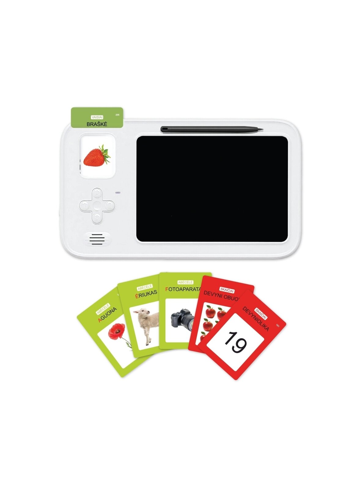 Yes For Skills Lithuanian-voiced cards "Talking Cards" with a drawing tablet Yes For Skills Lithuanian-voiced cards "Talking Cards" with a drawing tablet