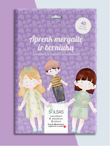 Educational magnets SKILSAS "Dress up a girl and a boy"